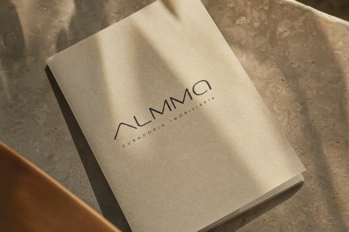 Proposta ALMMA em papel texturizado